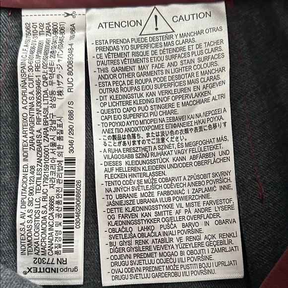 Zara Burgundy Mini Skirt with Gold Button Details - Picture 8 of 11